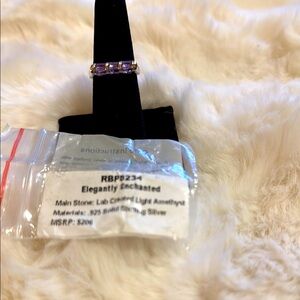 Purple Ring with Silver Band